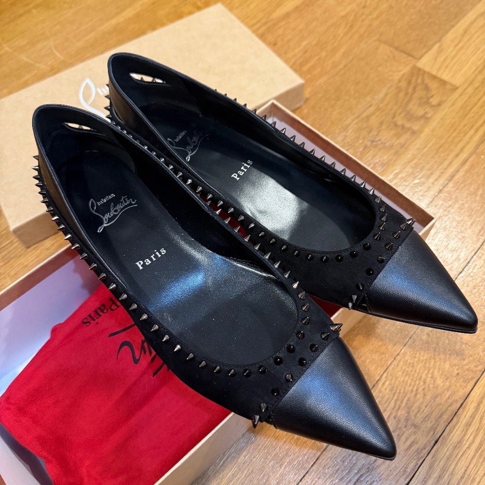 Christian Louboutin Duvettina Spikes Flat 40 10